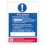 Fire Action Sign